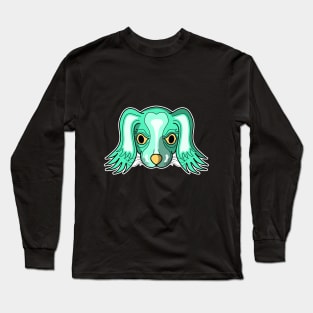 cyan puppy face Long Sleeve T-Shirt